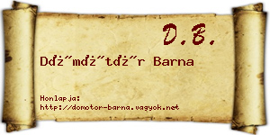 Dömötör Barna névjegykártya